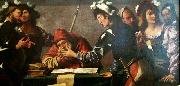 Pietro della Vecchia Soldiers at the palmist. Sweden oil painting artist